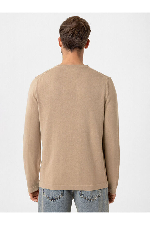 LCWAIKIKI Klassischer Herren-Strickpullover mit Rundhalsausschnitt und langen Ärmeln - 4