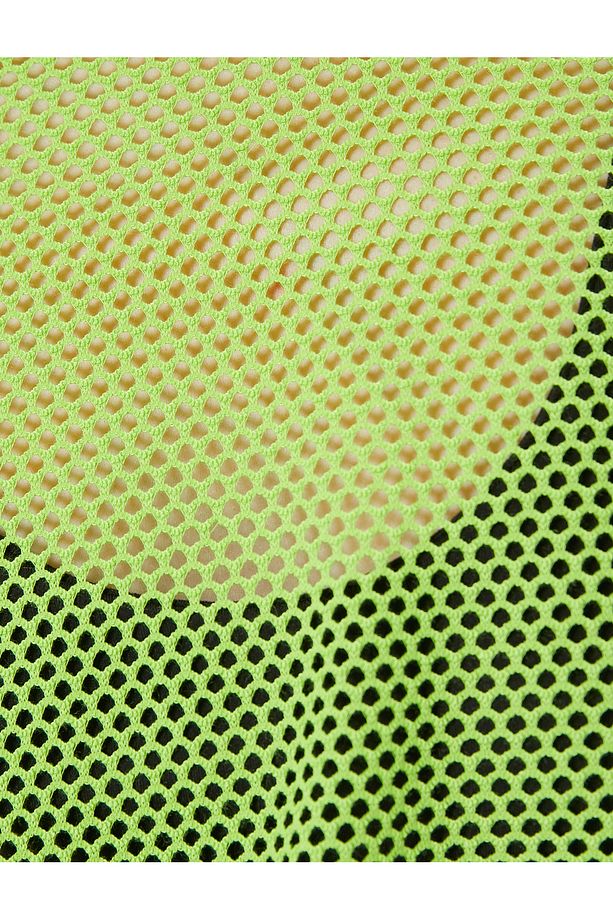Oversize File Spor Tişört Crop Uzun Kollu Bisiklet Yaka - 6