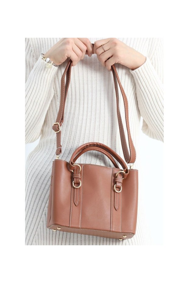 Daily Useful Women's Shoulder and Shoulder Bag Brown