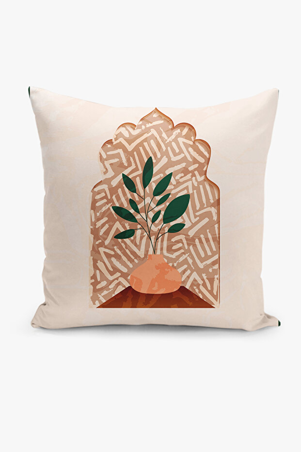 Ramadan Patterned Double Sided Digital Printed Throw Pillow Cover - Ramadan - 1