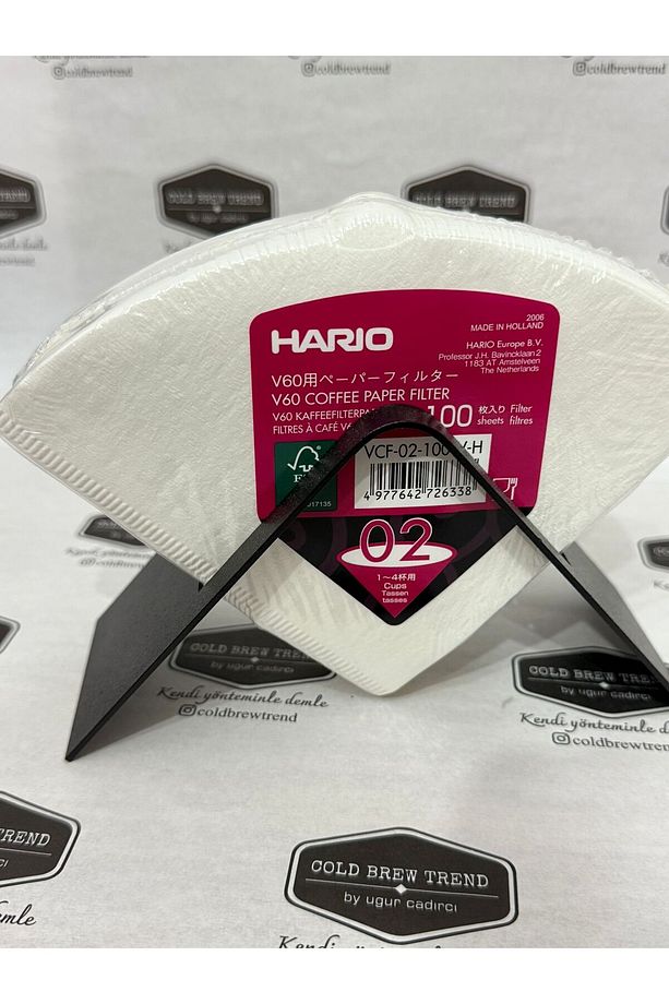 Metal Filtre Kahve Kağıdı Tutucu Stand Aparatı - V60 Filtre Kağıt Standı - 1