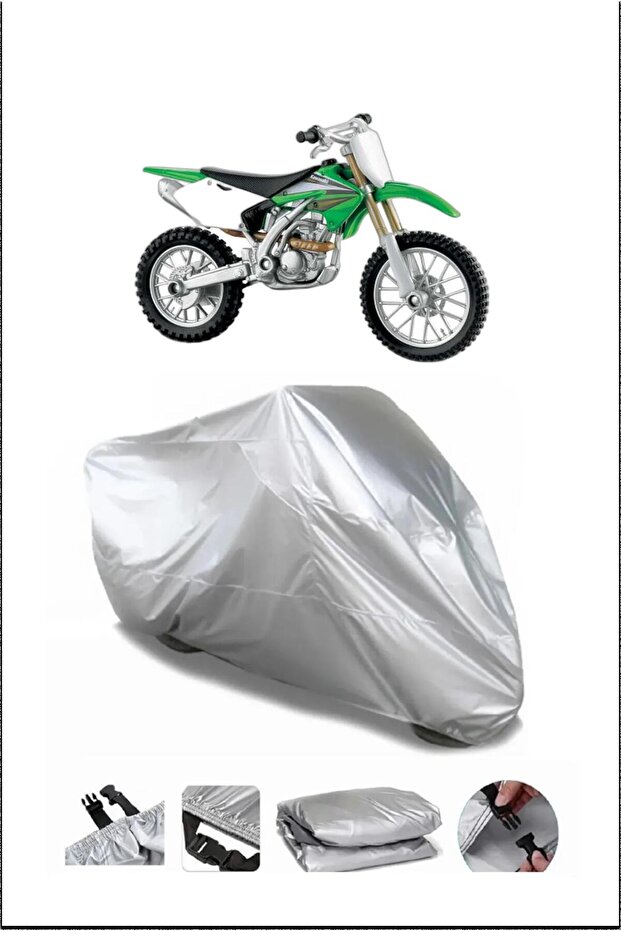 غطاء دراجة نارية كاواساكي KX250F رمادي مقاوم للماء عالي الجودة