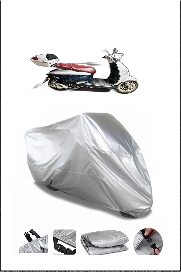 King Motor Yb-150T-15 Gray Waterproof Quality Motorcycle Cover