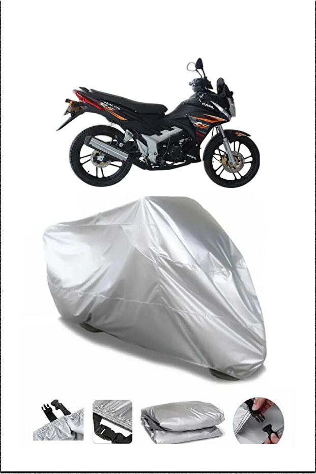 King Motor Kr-130-16 Gray Waterproof Quality Motorcycle Cover