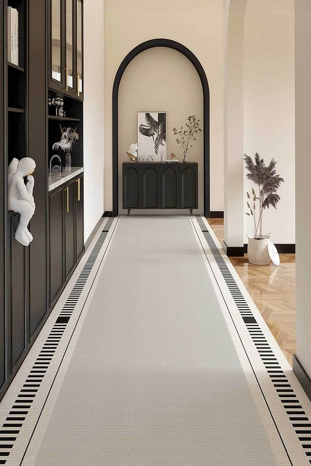 Dijital Kaymaz Yıkanabilir Modern Salon Halısı Mutfak Halısı Koridor Halısı Yolluk - 1
