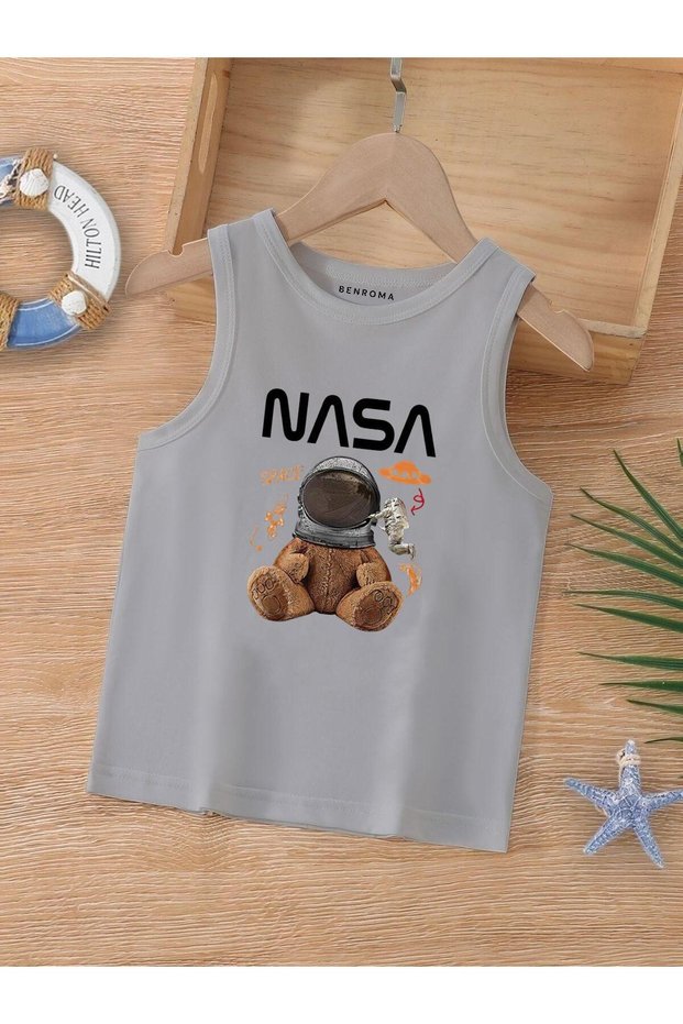 Cartoon Character Printed Sleeveless Children's T-Shirt