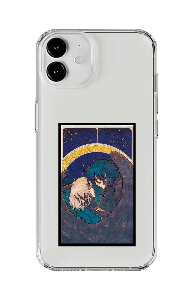 حافظة شفافة متوافقة مع هاتف iPhone 12 Mini بتصميم Howls Moving Castle 3