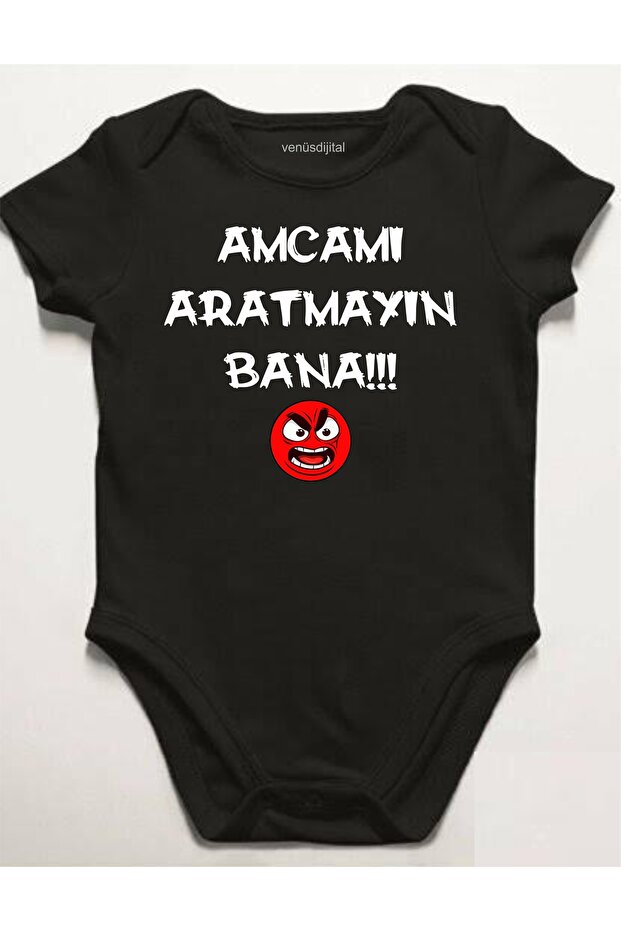Don'T Make My Uncle Look for Me Written Baby Bodysuit with Snap Fasteners