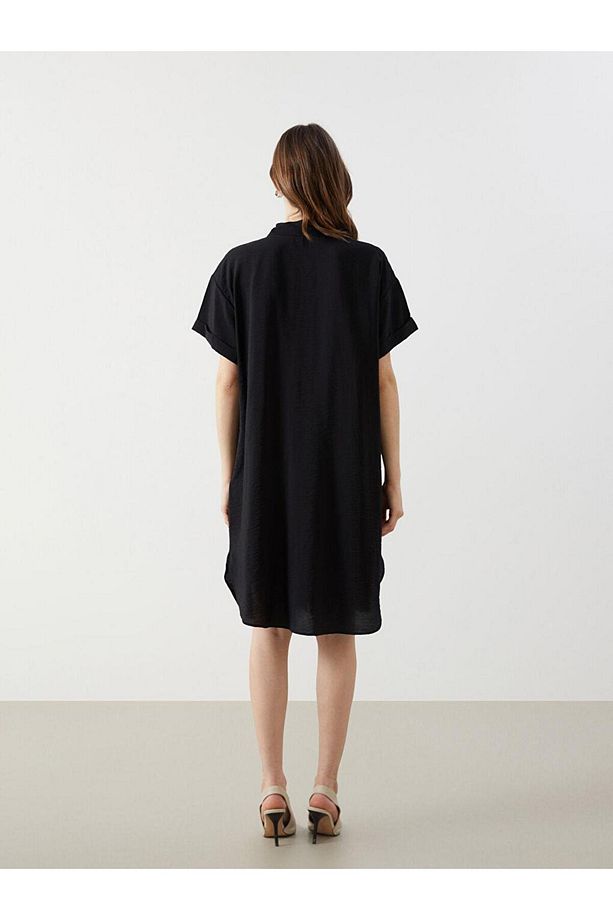LCW Comfort Düz Oversize Kadın Gömlek Elbise - 4