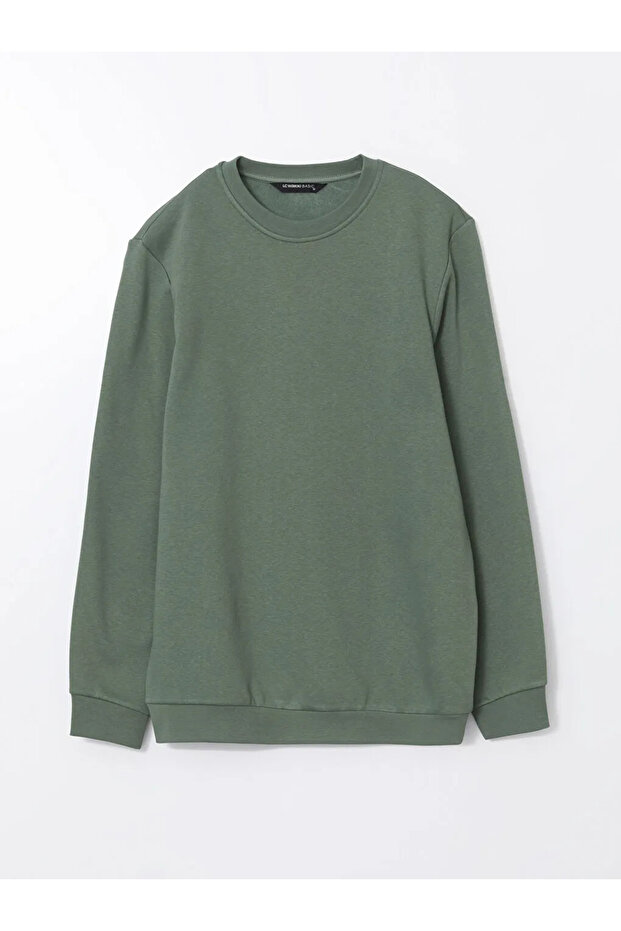 LCWAIKIKI Basic Bisiklet Yaka Uzun Kollu Baskılı Erkek Sweatshirt - 1