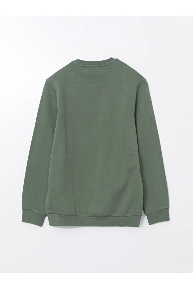 LCWAIKIKI Basic Bisiklet Yaka Uzun Kollu Baskılı Erkek Sweatshirt - 3