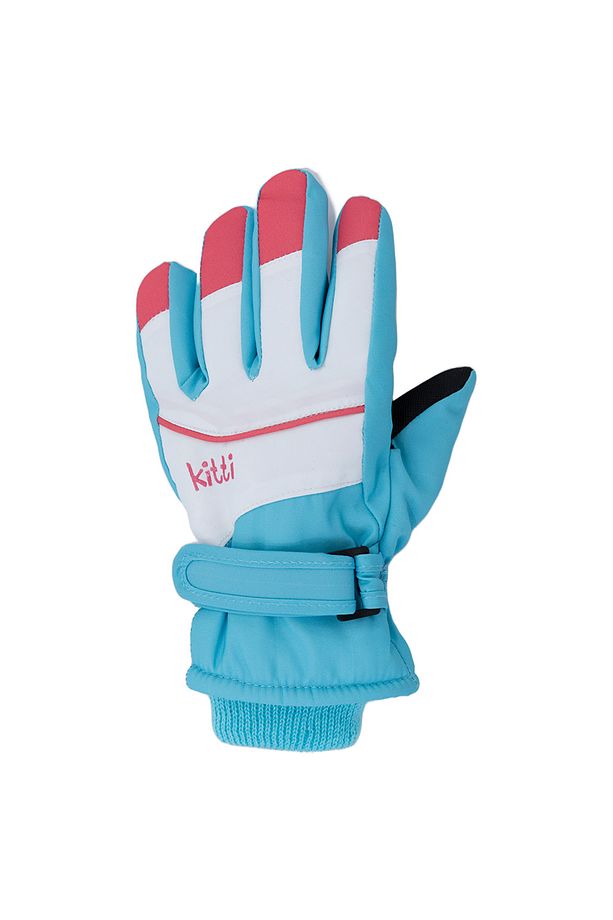 Kitti 4-8 Yaş Su Geçirmez Kız Çocuk Kar Kayak Eldiveni - 1