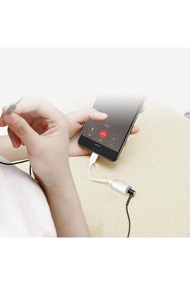Tip C kulaklık 3,5 mm dönüştürücü Jack Kulaklık AUX Kablo TYPE-C Konektör Apple ve Android Uyumlu - 2