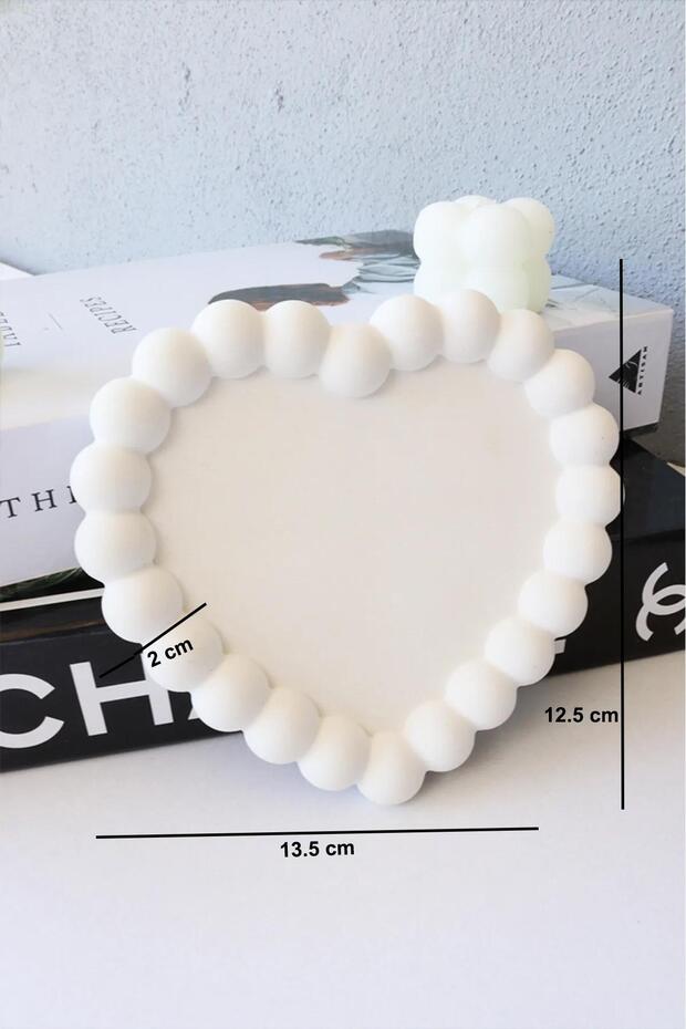 Kalp Bubble Tabak Silikon Mum Kalıbı - 2