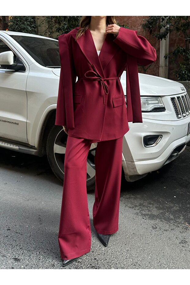 Bağlamalı Blazer Ceket - 5
