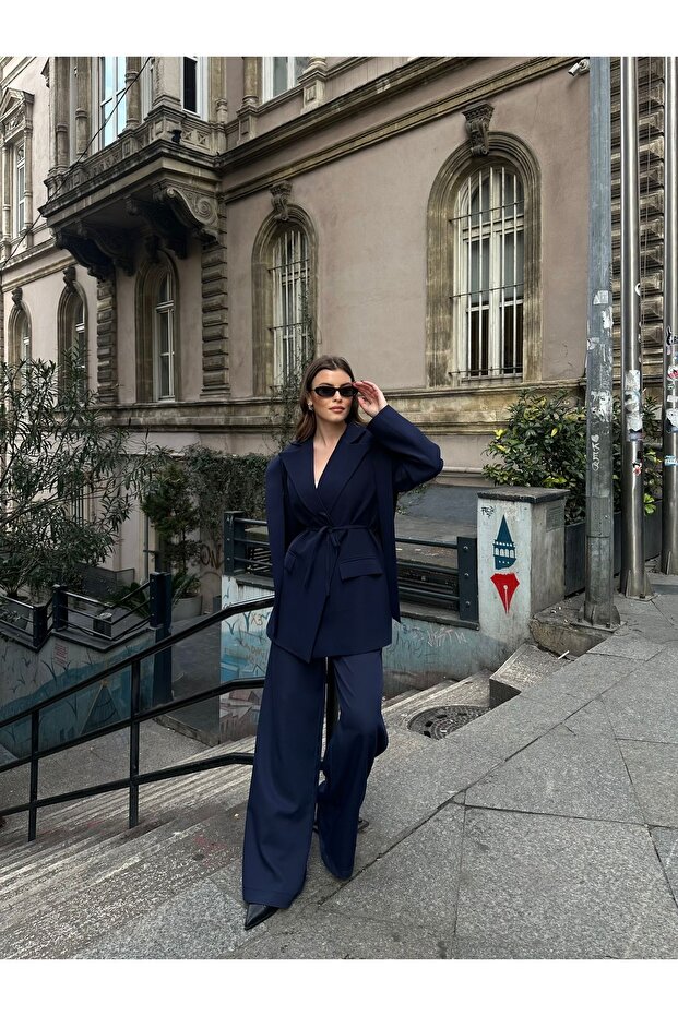 Bağlamalı Blazer Ceket - 3
