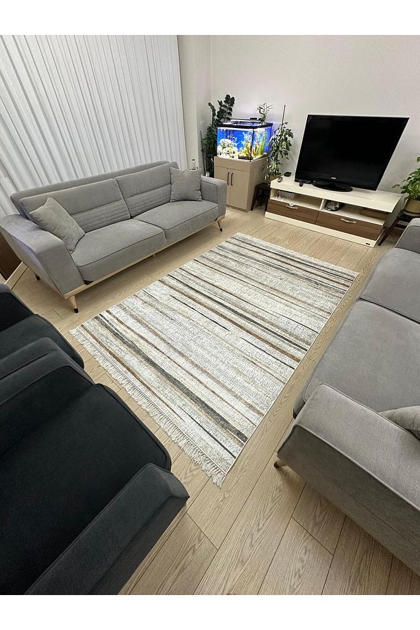 Yıkanabilir Kaymaz Taban Salon ve Oturma odası Halısı 4m² Dört Metrekare ve 6m² Altı Metrekare Ölçü - 3