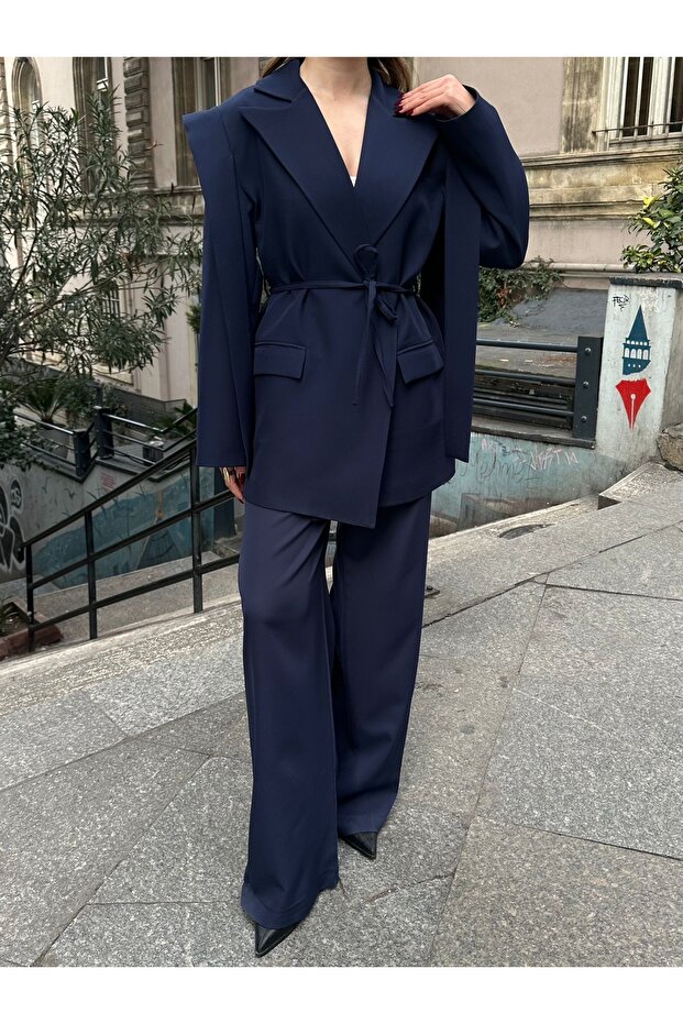 Bağlamalı Blazer Ceket - 6
