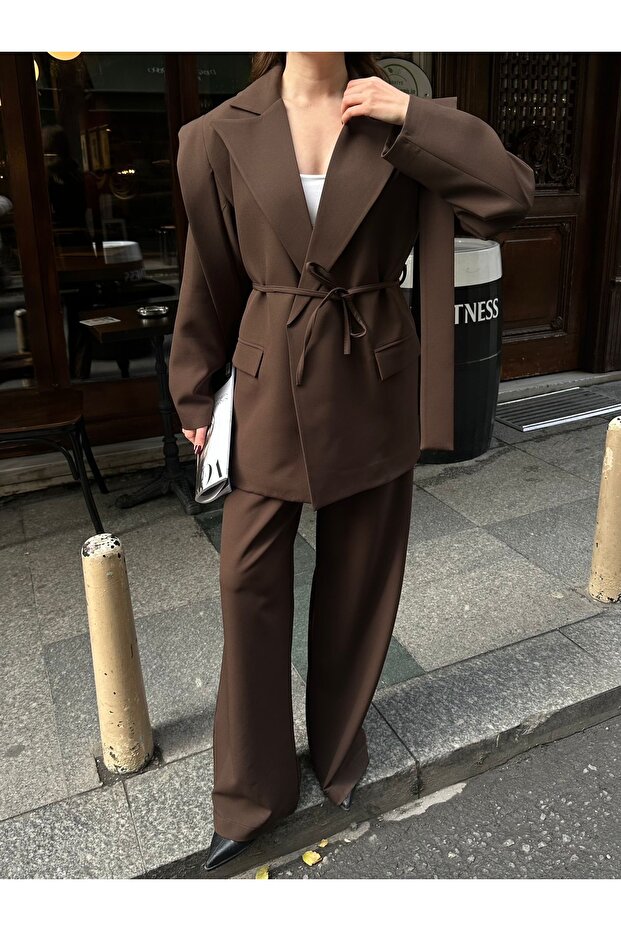 Bağlamalı Blazer Ceket - 8