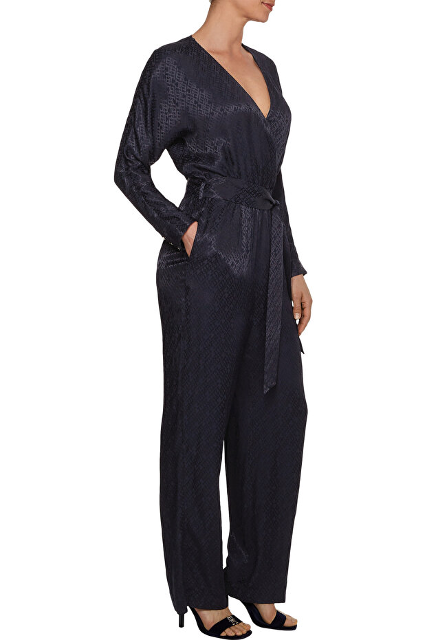 VIS JACQUARD JUMPSUIT LS - 5
