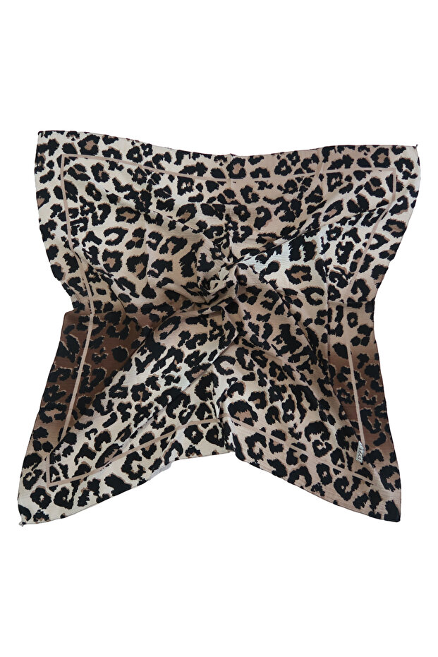 Leopar Desenli Eşarp - 1