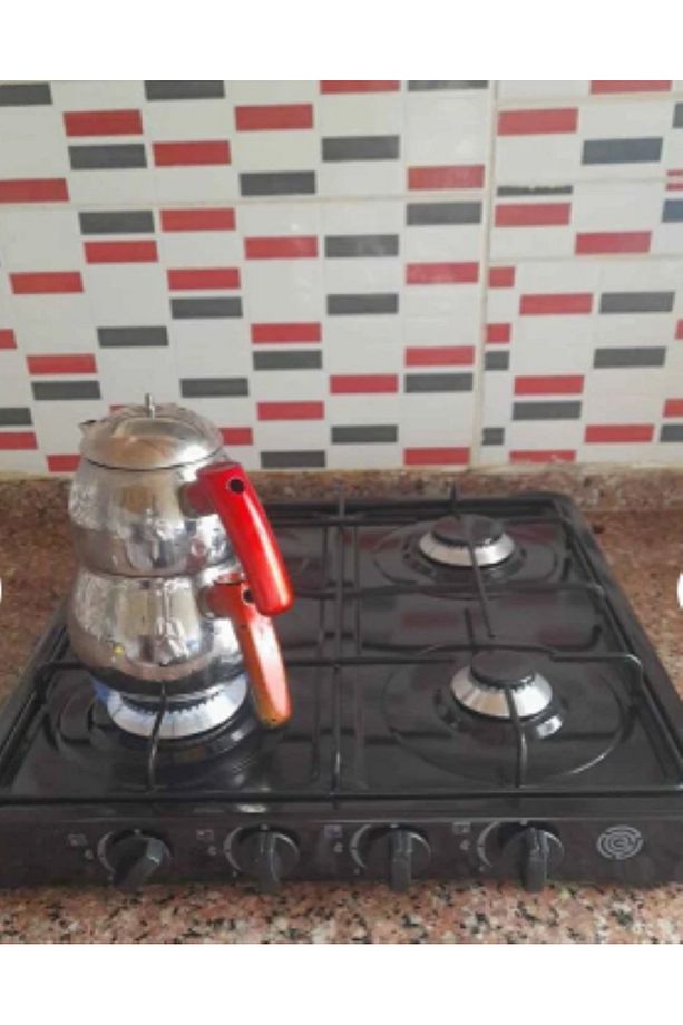 4 Gözlü Ocak Emaye Set Üstü Ocak Siyah Renk Set Üstü Ocak Çakmaksız - 7