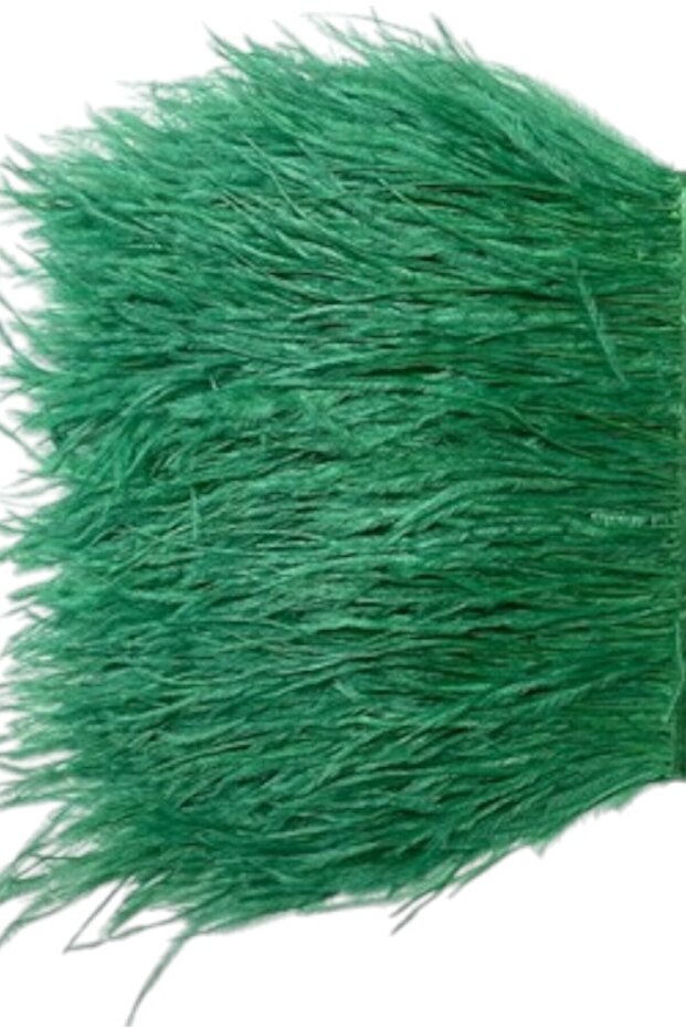 1 متر ريش الجمل أخضر عشبي (العرض: 12 سم) - 1