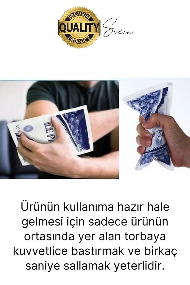 5 Adet Tek Kullanımlık Anında Hazır Soğuk Kompres Ped Buz Torbası Acil İlk Yardım Paketi Terapi - 3