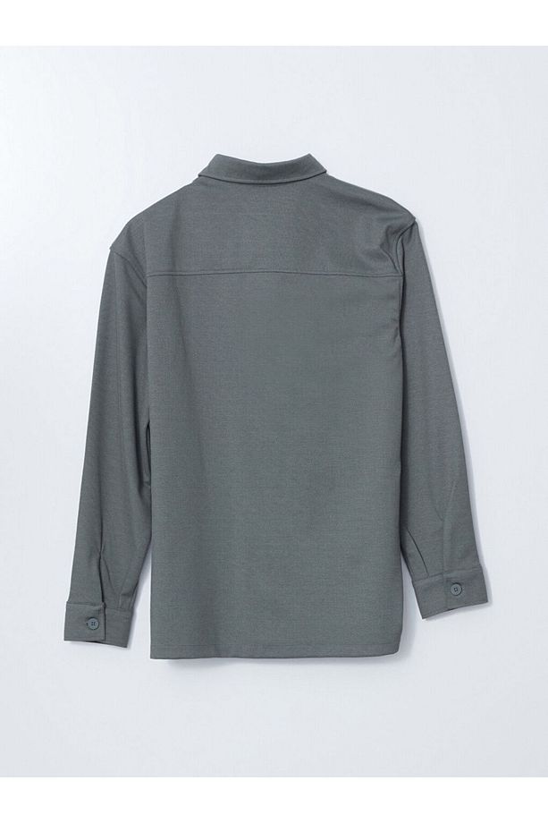 LCW Vision Regular Fit Uzun Kollu Erkek Gömlek Ceket - 6