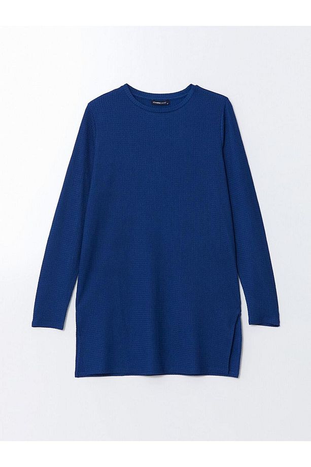 LCWAIKIKI Basic Bisiklet Yaka Dokulu Kadın Tunik - 5