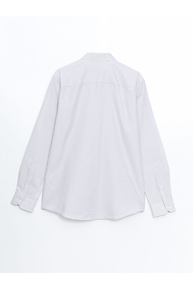 LCWAIKIKI Formelles Herrenhemd aus Gabardine mit Karomuster und langen Ärmeln, Regular Fit - 6