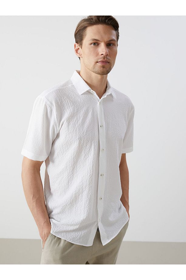 LCW Vision Regular Fit Kısa Kollu Erkek Gömlek - 1