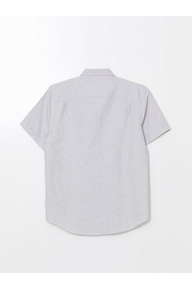 LCWAIKIKI Classic Regular Fit Kısa Kollu Armürlü Erkek Gömlek - 6