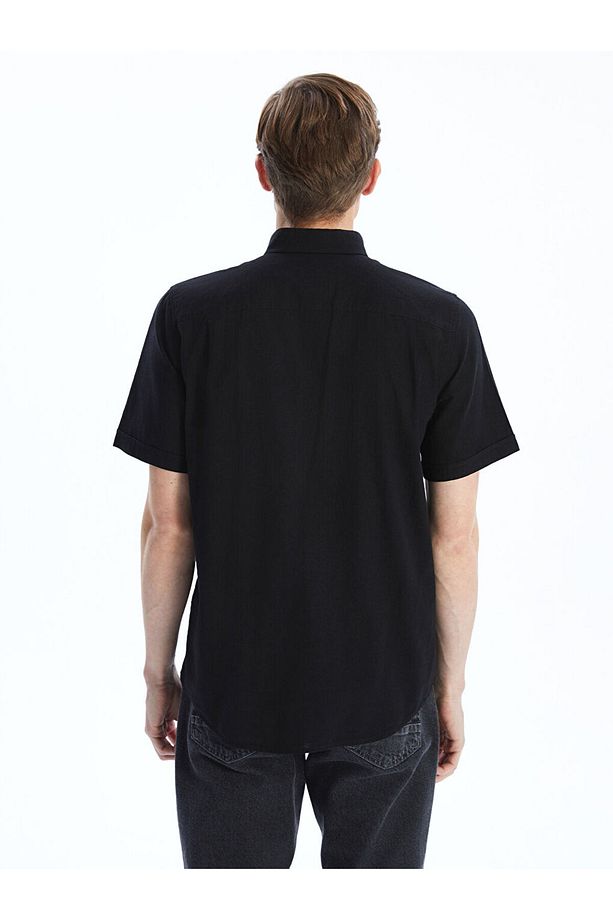 LCWAIKIKI Classic Regular Fit Kısa Kollu Poplin Erkek Gömlek - 4