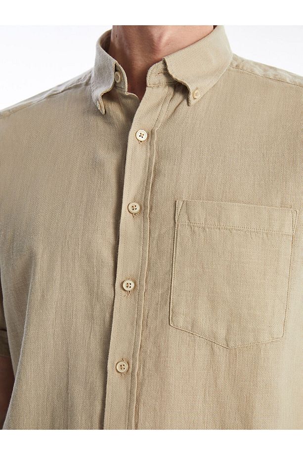 LCWAIKIKI Classic Regular Fit Kısa Kollu Poplin Erkek Gömlek - 3
