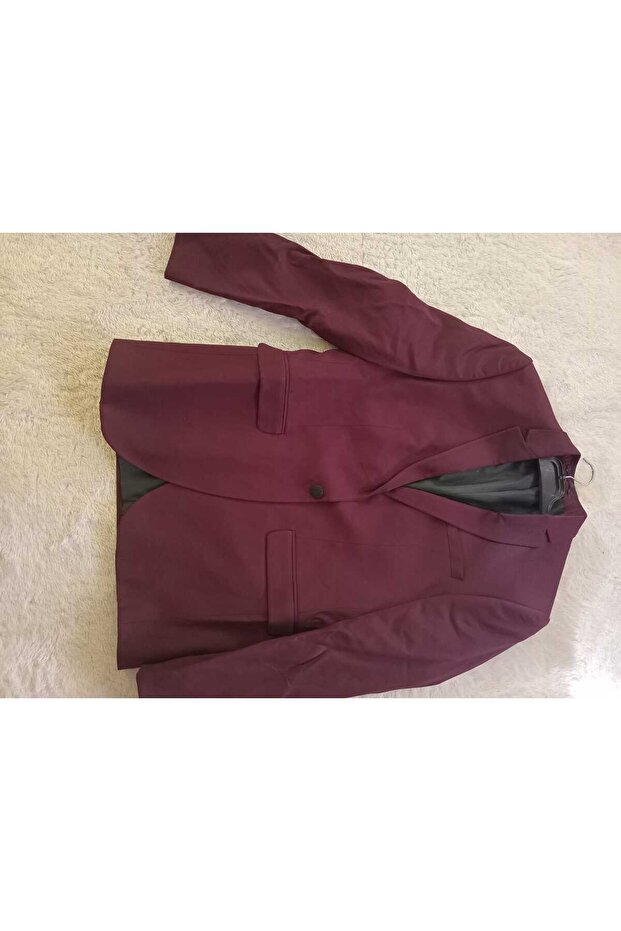 Bordo Blazer Ceket - 1