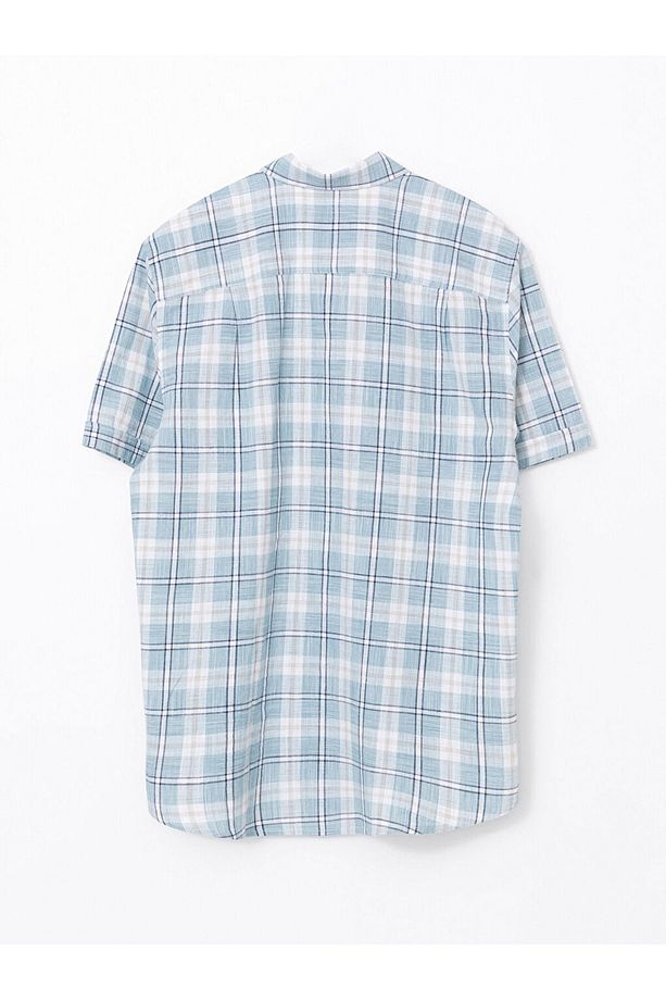 LCWAIKIKI Classic Regular Fit Kısa Kollu Ekose Poplin Erkek Gömlek - 6