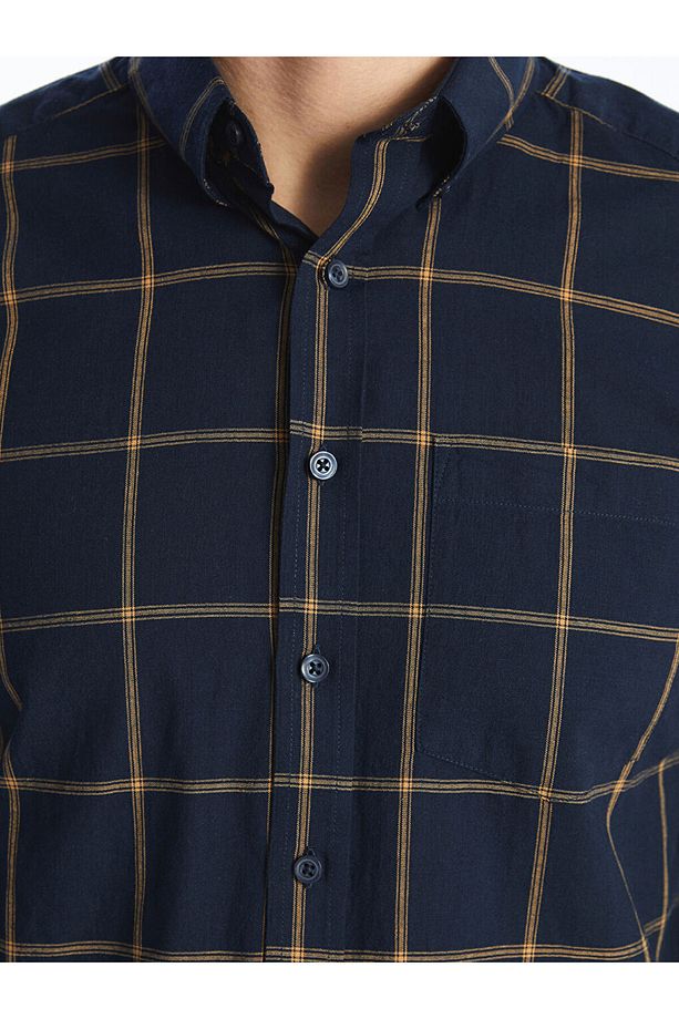 LCWAIKIKI Classic Regular Fit Uzun Kollu Ekose Poplin Erkek Gömlek - 3