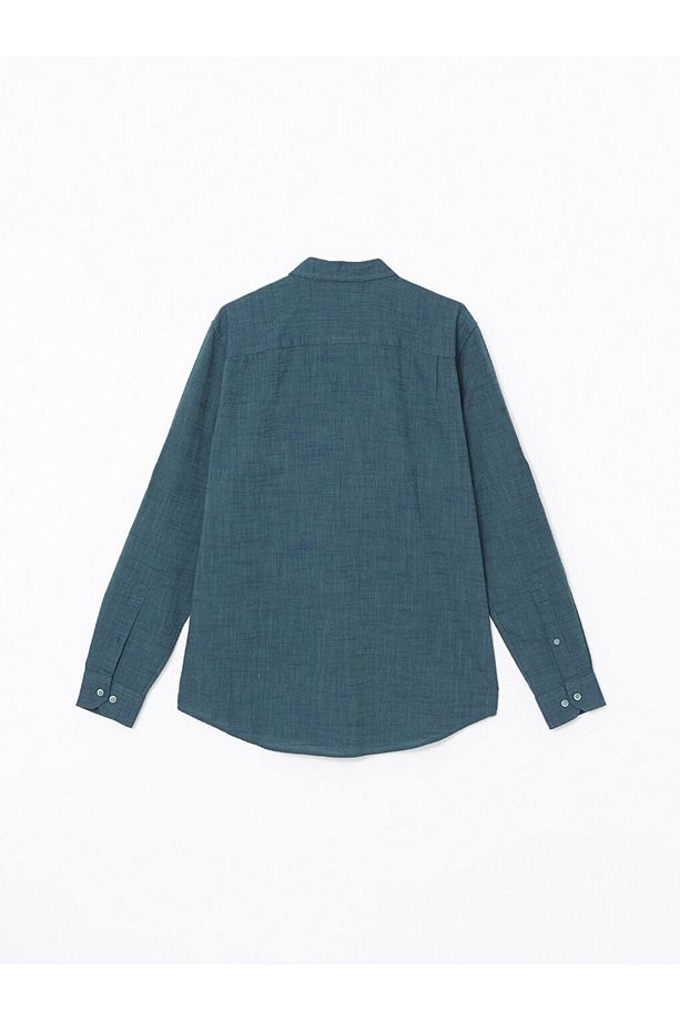 LCWAIKIKI Classic Regular Fit Uzun Kollu Armürlü Erkek Gömlek - 6