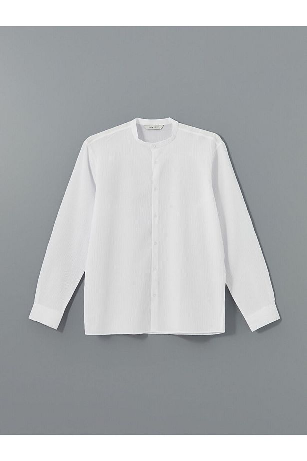 LCW Vision Regular Fit Uzun Kollu Erkek Dokulu Gömlek - 5