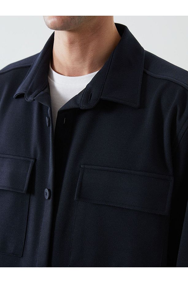 LCW Vision Regular Fit Uzun Kollu Erkek Gömlek Ceket - 3