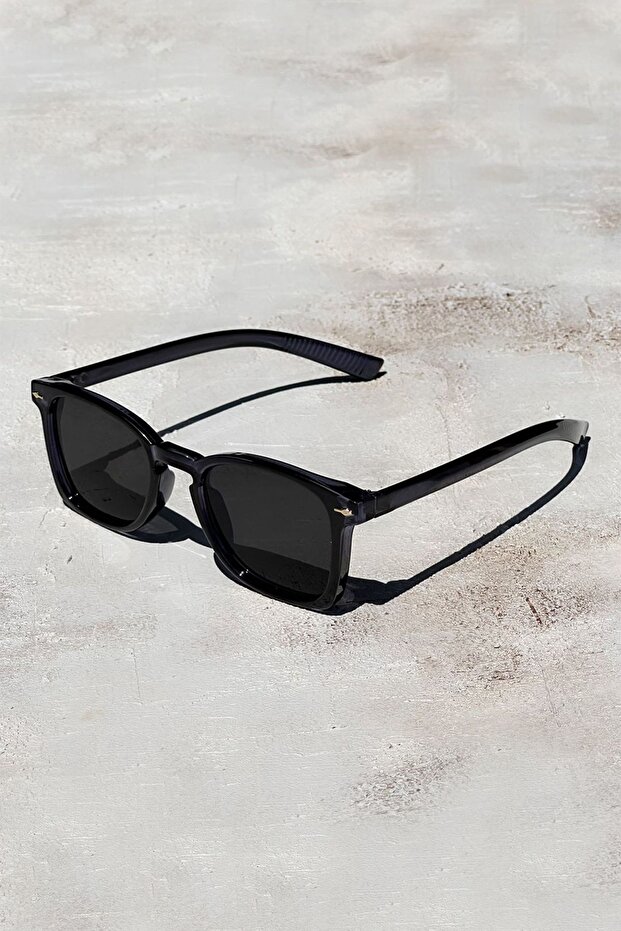 نظارات شمسية سوداء للجنسين زجاج Uv400