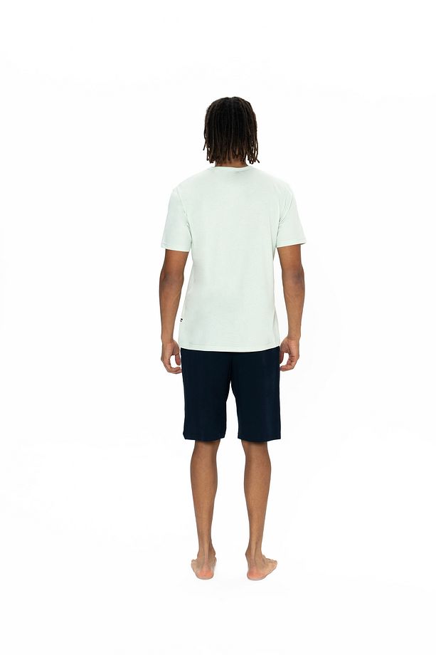 U.S. Polo Assn. Erkek %100 Pamuklu Şortlu Takım Pijama Takımı YZMN.A1.ST8.RA.8.PL.8.US2.LKE11 - 5