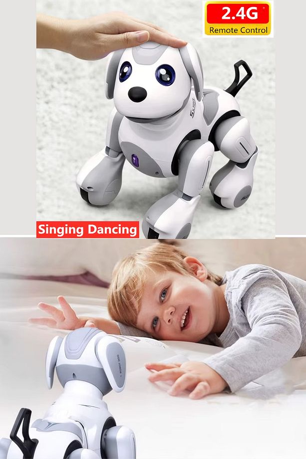 Oyuncak Sesli ve Işıklı Smart Dog Uzaktan Kumandalı Şarjlı İnteraktif Akıllı Sevimli Robot Köpek - 3