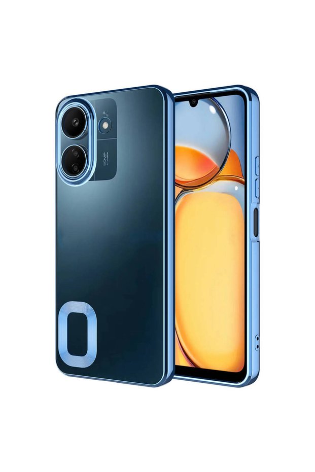 Cover Omega Cover Compatible for Redmi 13C Case Camera Protected Logo Showing Cell Phone