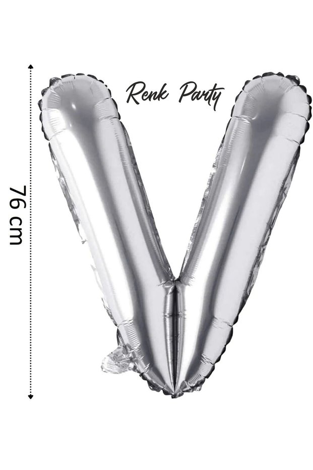V Letter Balloon - 68 cm - Strong Helium Color
