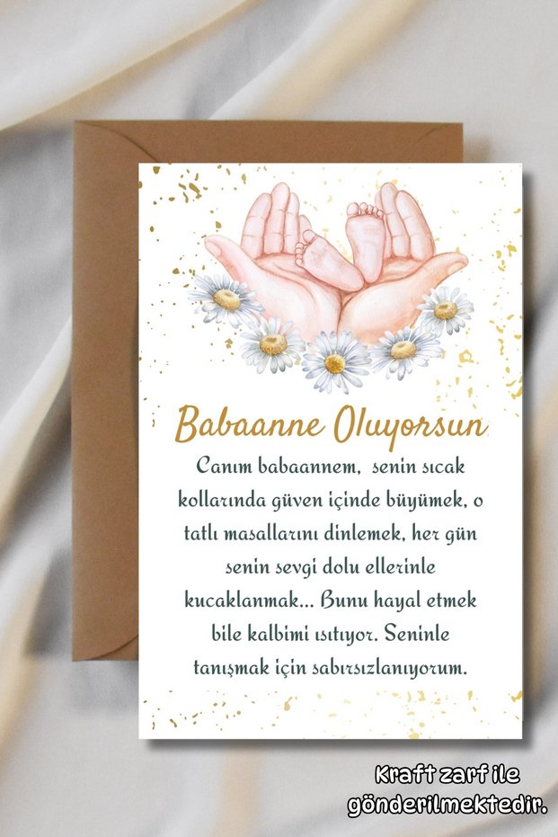You Are Becoming a Grandmother Good News Card Pregnancy Souvenir Baby Gift Newborn Photo Shoot Card