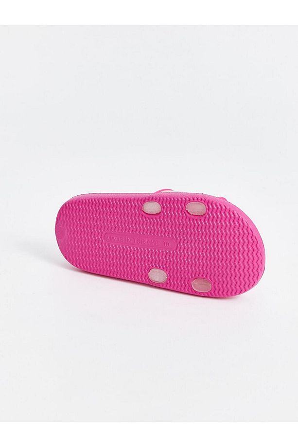 STEPS Pembe Tek Bantlı Baskılı Kız Çocuk Terlik - 4
