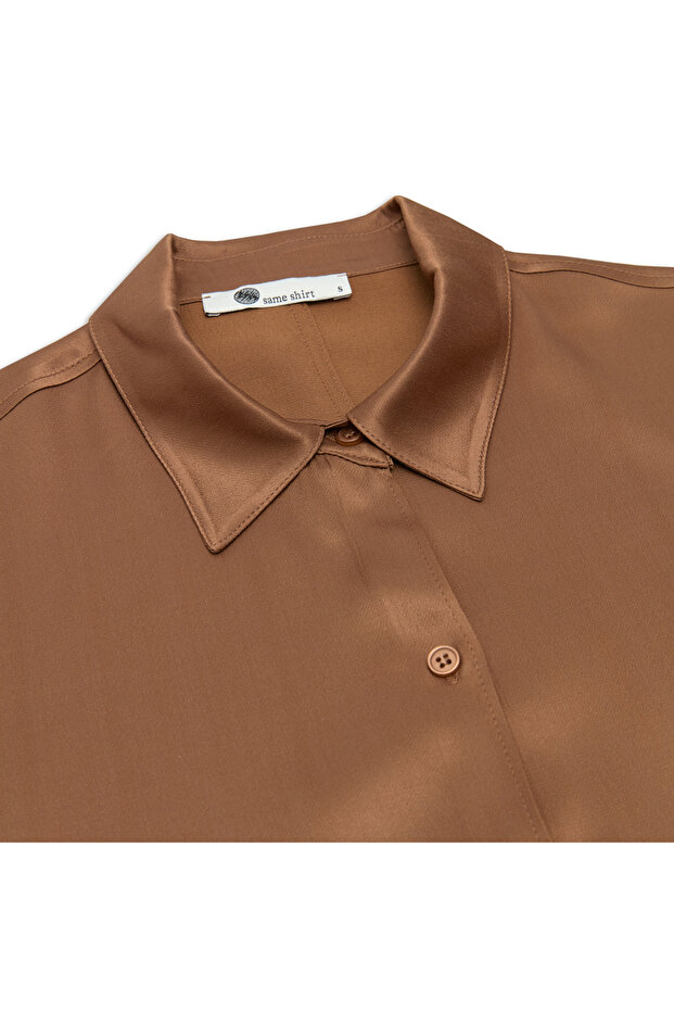 - Saten Krep Basic Gömlek - 3