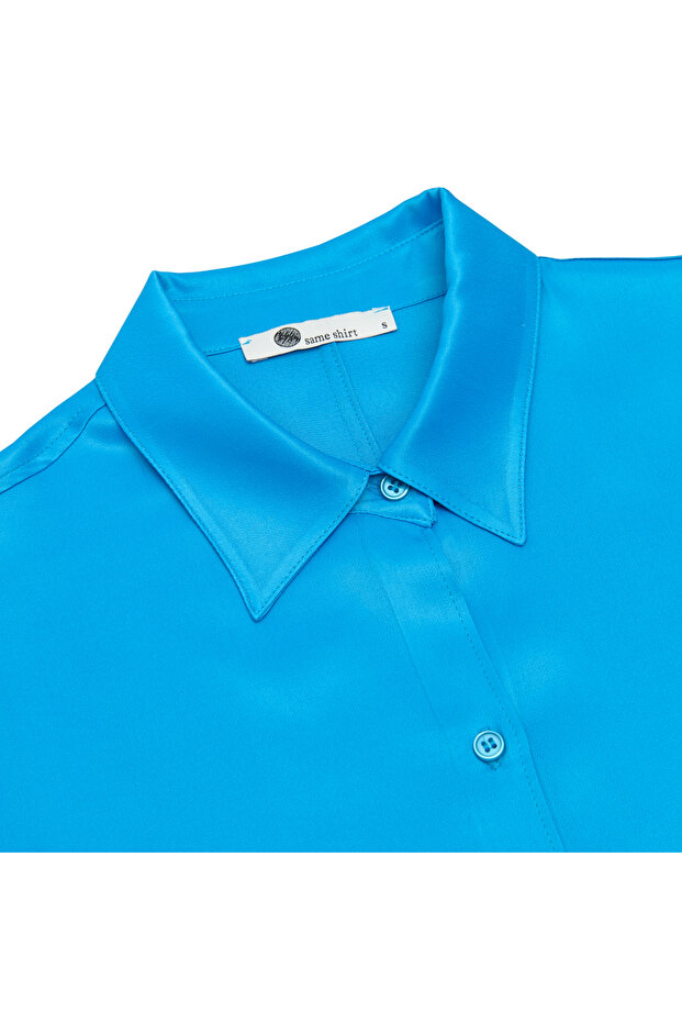 - Saten Krep Basic Gömlek - 2